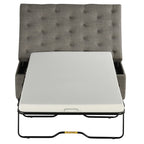 Divano Letto Pieghevole, Pouf da 49.6 con Divano Letto Pieghevole, Pouf Convertibile con Materasso Memory e Design Trapuntato