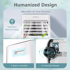Condizionatore Portatile 3-in-1 Costway 8000 BTU con Ventilatore Deumidificatore e Modalità Notte