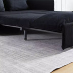 Divano Letto Convertibile in Velluto a Coste 3-in-1 con Letto Estraibile 64.5