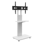 Mobile porta TV per televisori da 32-75 pollici, carrello TV mobile regolabile in altezza con cassetto e ruote per soggiorno, camera da letto, uffici -ModernLuxe
