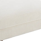 Pouf poggiapiedi oversize in velluto a coste moderno