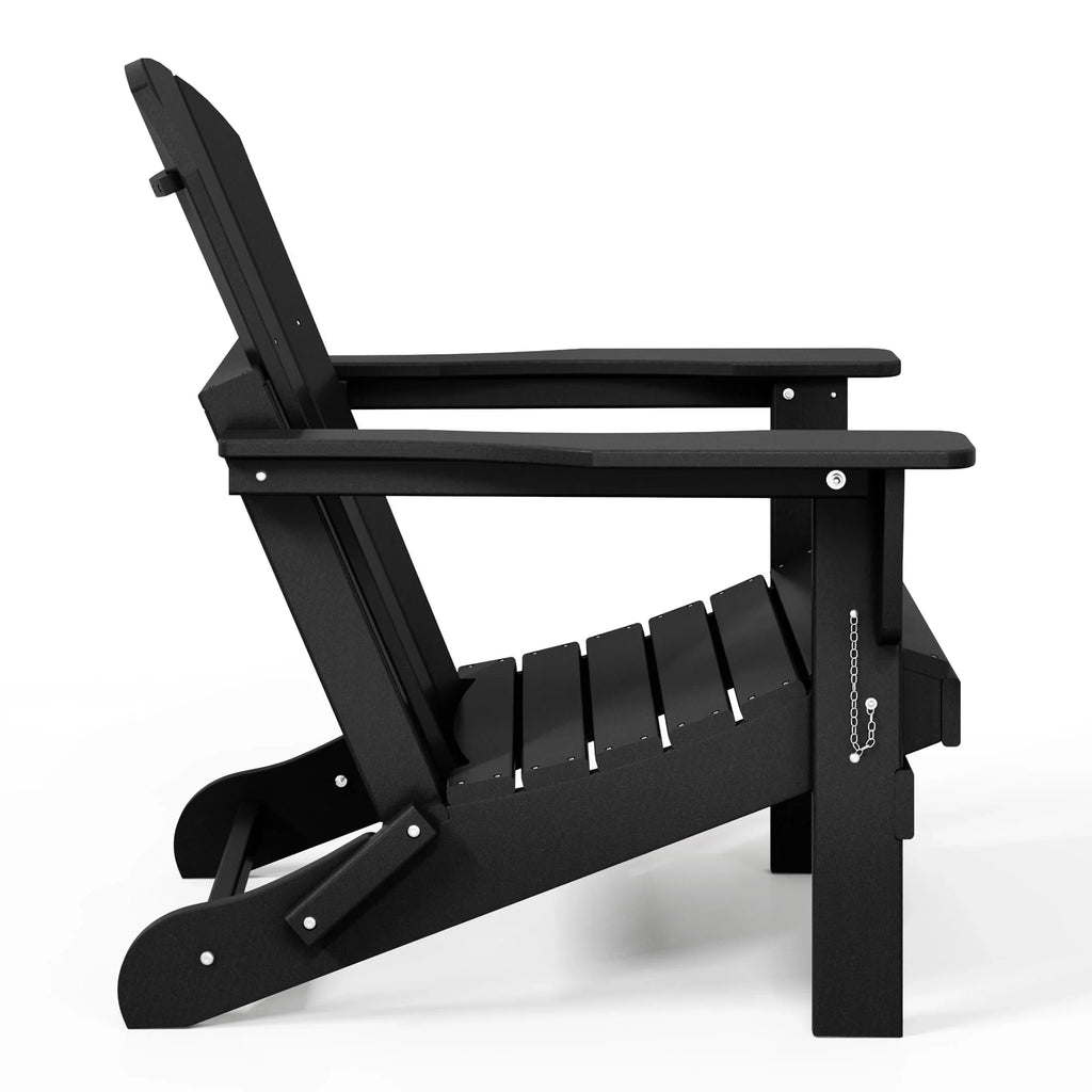 Polytrends Laguna Sedia Adirondack Pieghevole da Esterno per Patio Resistente allo Sbiadimento e alle Intemperie