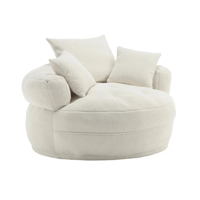 Divano Pigro Rotondo – Bianco/Blu/Grigio/Giallo/Arancione/Rosso Rosa/Blu Marino/Verde, Posto Singolo e Coppia