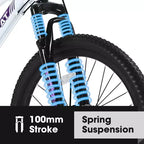 Okak Bici da montagna 24/26 pollici con 21 velocità e freni a doppio disco, bicicletta per bambini con sospensione anteriore da 100 mm, Dirt Bike per adolescenti e donne
