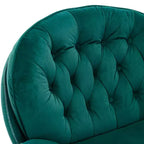 Poltrona Svedese Okak con Pouf, Poltrona Moderna Senza Braccioli Stile Mid-Century per Soggiorno, Morbida e Confortevole per Guardare la TV, Giocare