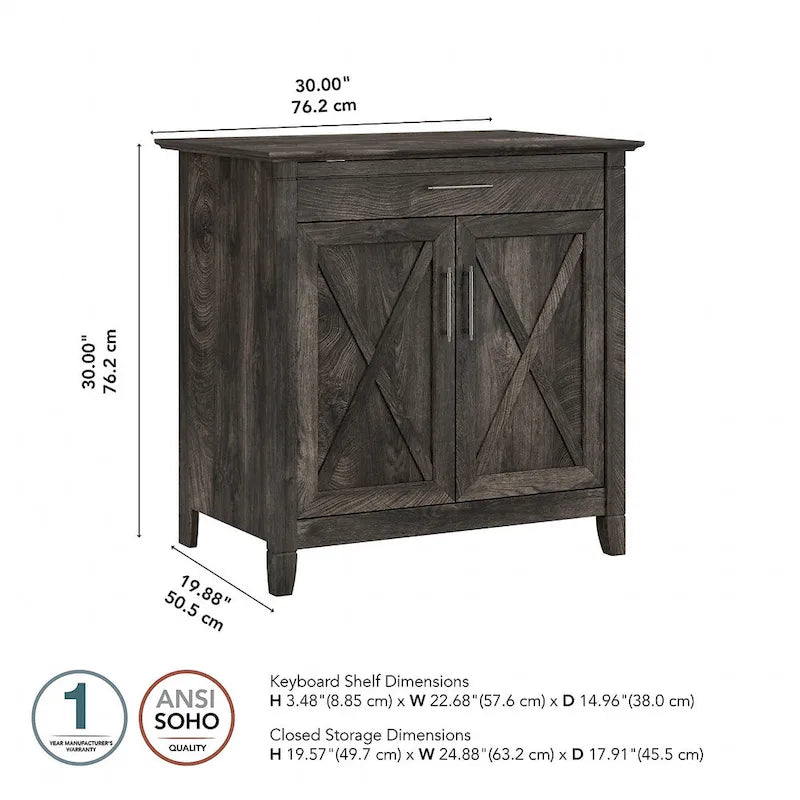 Scrittoio Key West con mobiletto di Bush Furniture