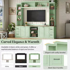 ModernLuxe Mobile TV da Parete 4 in 1 per Stile Rustico, Adatto a TV Fino a 70 Pollici, Consolle Multimediale con Ripiani Regolabili e Cassetti
