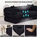 Divano letto convertibile 4-in-1, materasso pieghevole senza telaio in velluto a coste da 79 pollici con cuscino, divanetto senza montaggio per piccoli appartamenti