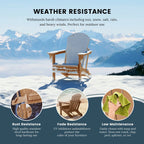 Polytrends Laguna Sedia Adirondack Pieghevole da Esterno per Patio Resistente allo Sbiadimento e alle Intemperie