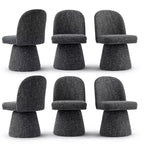 Set di 6 sedie da pranzo moderne senza braccioli girevoli a 360° con base a piedistallo, eleganti sedie d'accento per cucina, sala da pranzo o ufficio-Panipeachy