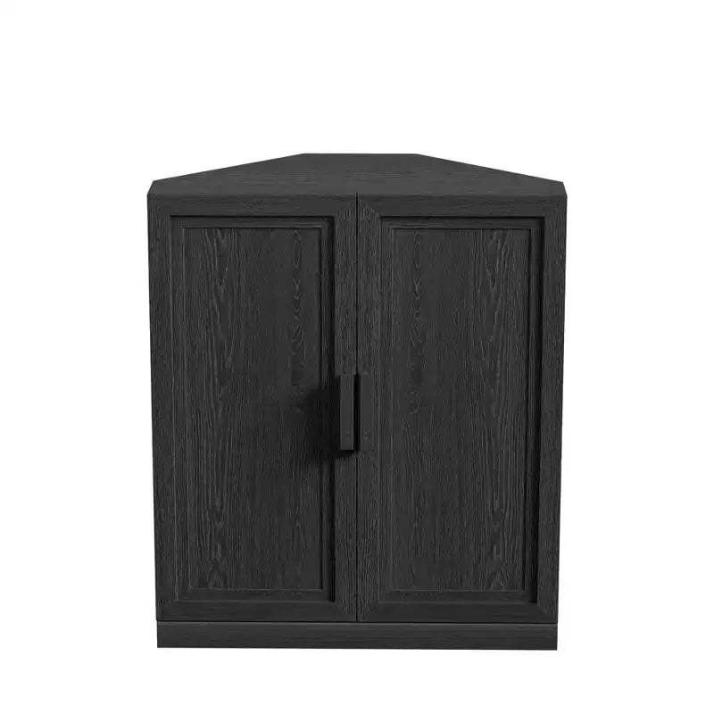 Mobile ad Angolo Dovelina con Ripiani Regolabili Credenza Buffet Vetrinetta Vino Mobile da Cucina e Sala da Pranzo con Ante in Legno - 31H x 31W, 36H x 31W