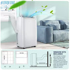 Condizionatore Portatile da 14000 BTU, Rinfresca Fino a 70 m², Unità AC Portatile con Deumidificatore