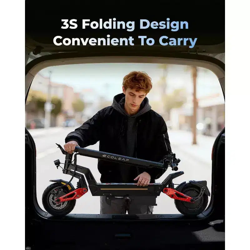Monopattino elettrico ECOLEAP L7 PRO per adulti, doppio motore di picco da 4000W, 70 km/h, autonomia di 120 km, doppia sospensione, freni a disco anteriori e posteriori, UL