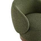 Poltrona a botte girevole imbottita Spruce&Spring con base in legno