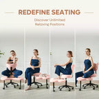 Pinmoco Sedia da ufficio ergonomica Criss Cross, sedia da meditazione regolabile in altezza, girevole a 360°, supporto lombare, sedia da lavoro e da ufficio, sedia ADHD