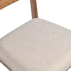 Sedie da pranzo in legno con schienale a doghe, set da 4