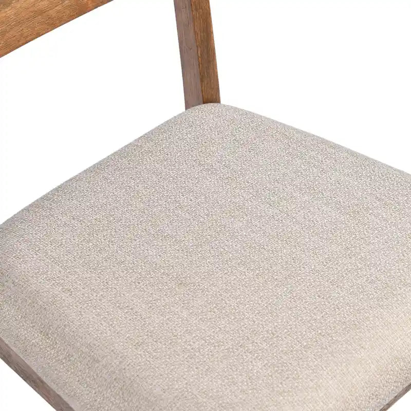 Sedie da pranzo in legno con schienale a doghe, set da 4