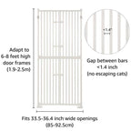 unipaws Cancelletto per Gatti Extra Alto 74 pollici con serrature per porte