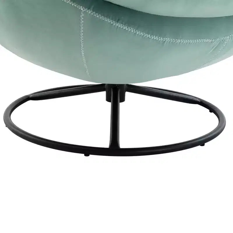 Poltrona Svedese Okak con Pouf, Poltrona Moderna Senza Braccioli Stile Mid-Century per Soggiorno, Morbida e Confortevole per Guardare la TV, Giocare