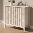 Cassettiera Heynemo a 3 Cassetti, Comodino in Legno Verniciato Alto 76 cm con Contenitore, Ampio Cassettone Moderno con Guide a Sfera