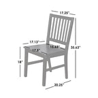 Set di 4 sedie da pranzo con schienale a doghe in legno massello, struttura robusta, design classico, facile montaggio