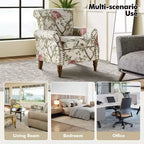 Poltrona Araceli Tradizionale in Legno Imbottita Floreale con Schienale Alto e Borchie | ART OF LIVING DESIGNS