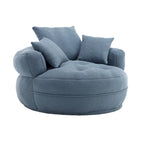 Divano Pigro Rotondo – Bianco/Blu/Grigio/Giallo/Arancione/Rosso Rosa/Blu Marino/Verde, Posto Singolo e Coppia
