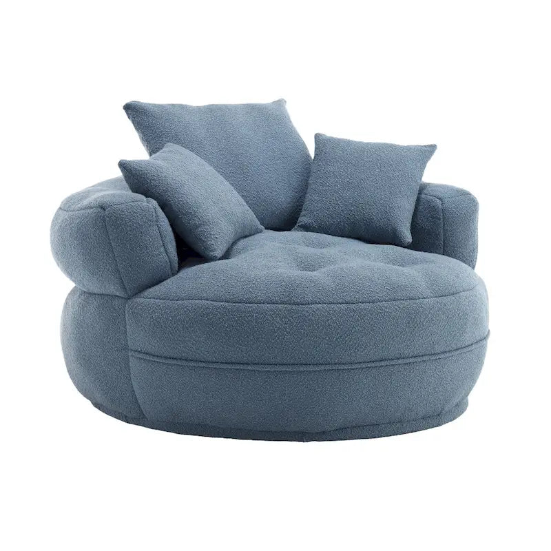 Divano Pigro Rotondo – Bianco/Blu/Grigio/Giallo/Arancione/Rosso Rosa/Blu Marino/Verde, Posto Singolo e Coppia