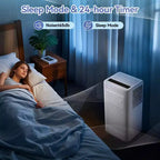 Condizionatori portatili, Flarhetoric 10000 BTU Raffreddamento/Ventilatore/Deumidificatore 3 IN 1 Unità AC portatile per stanze di 52 M², Unità per ambienti a bassa rumorosità