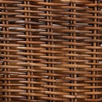 bali & pari Mario Set di 2 sedie da pranzo in legno di teak con finitura marrone naturale e rattan, stile bohémien moderno