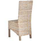 Set di 2 sedie da pranzo in vimini naturale 48L x 56P x 104A cm, stile Boho Coastal