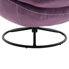 Poltrona Svedese Okak con Pouf, Poltrona Moderna Senza Braccioli Stile Mid-Century per Soggiorno, Morbida e Confortevole per Guardare la TV, Giocare