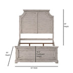 Set camera da letto Palisade 5 pezzi bianco antico