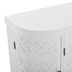 Mobiletto Accent Sideboard in Legno con Ante a Fantasia Anticata per Corridoio, Ingresso, Soggiorno, Camera da Letto