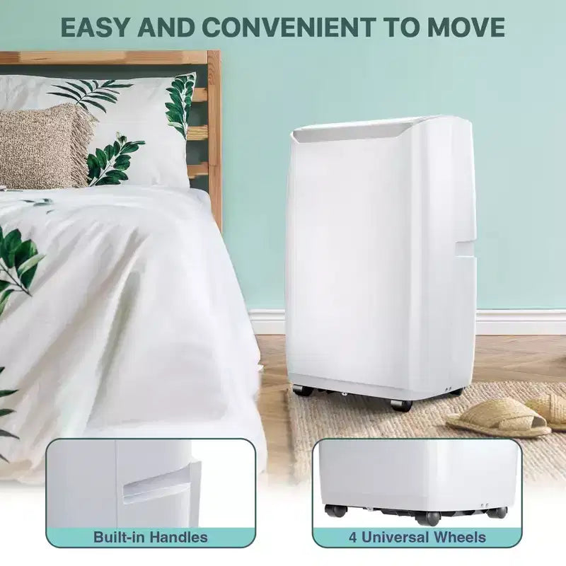 Condizionatore Portatile da 14000 BTU, Rinfresca Fino a 70 m², Unità AC Portatile con Deumidificatore