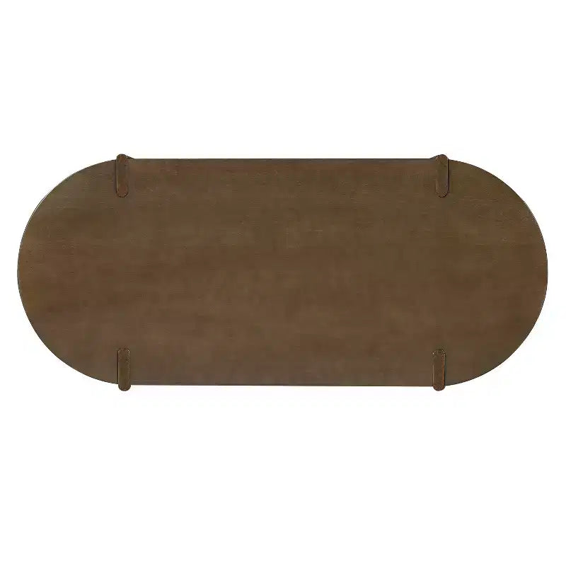 Set da pranzo ovale da 7 pezzi, set da pranzo per 6, set da tavolo da cucina grande da 71'' con 6 sedie da pranzo imbottite, noce - Christopher Knight Home