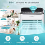 Condizionatore Portatile 3-in-1 Costway 8000 BTU con Ventilatore Deumidificatore e Modalità Notte