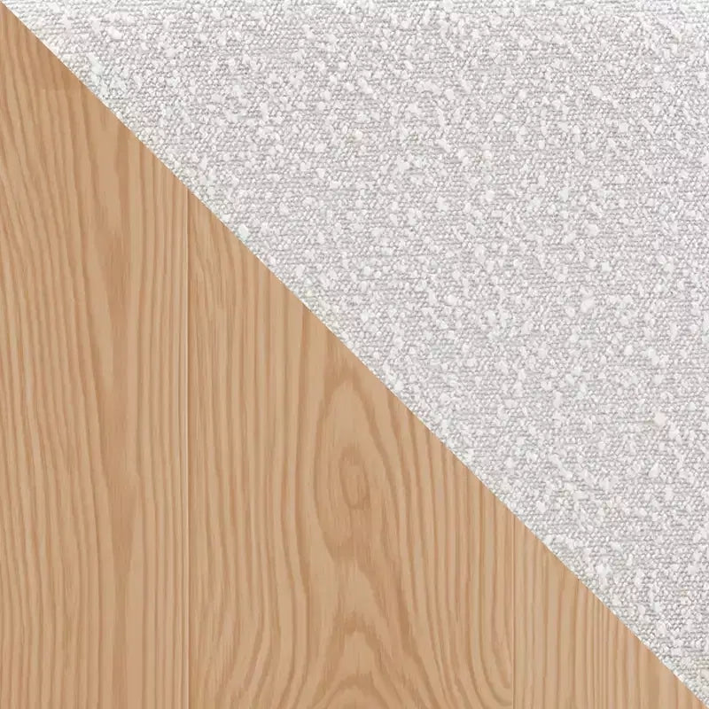 Sgabelli da Bar Senza Braccioli in Bouclé, Set da 4, con Gambe in Metallo Effetto Legno per Cucina, Soggiorno, Ristorante, Caffè - Morden Fort