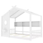 Struttura Letto a Piattaforma per Bambini Doppia/Matrimoniale Letto da Terra per Bambini Letto Montessori Letto a Casetta con Ripiano Portaoggetti - ModernLuxe