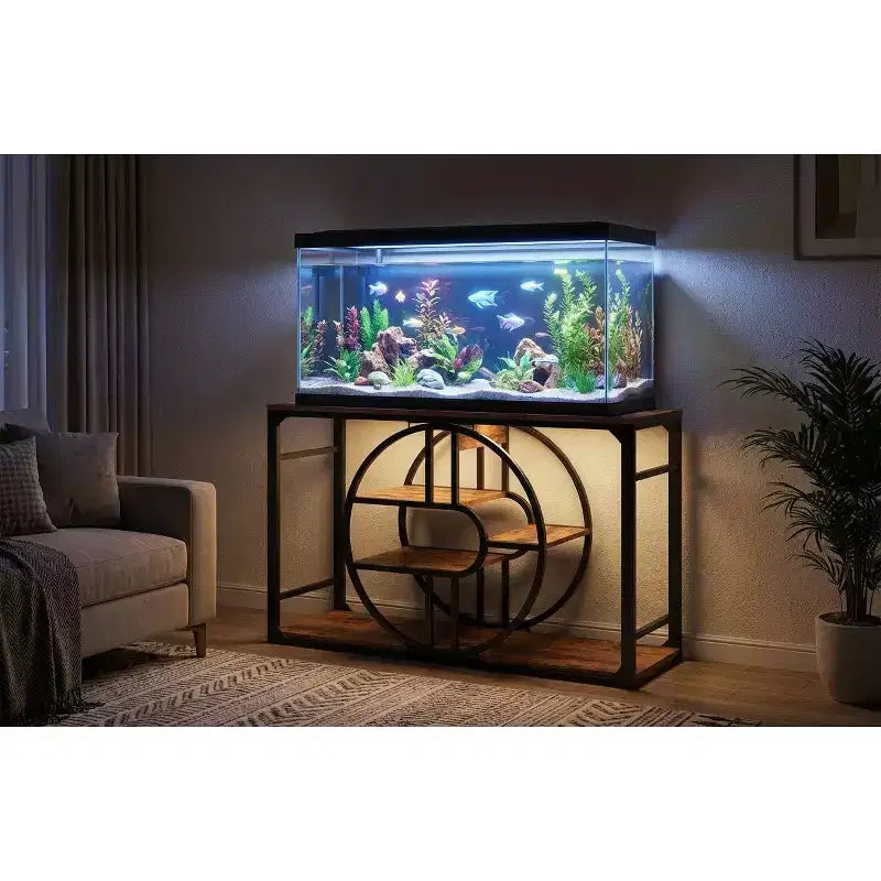 Supporto per acquario in metallo da 55-75 galloni, Supporto per acquario resistente con mobiletto, Supporto per acquario multi-livello con gambe rinforzate, Adatto