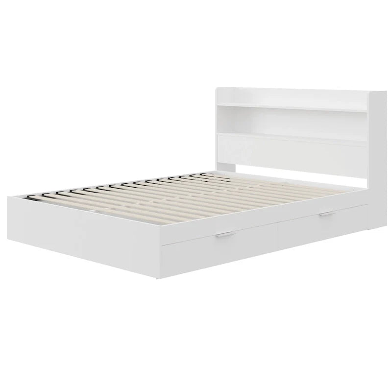 Letto a piattaforma Hunter con testiera