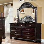 Comò e specchio tradizionali a 9 cassetti in 2 pezzi Vame di Furniture of America