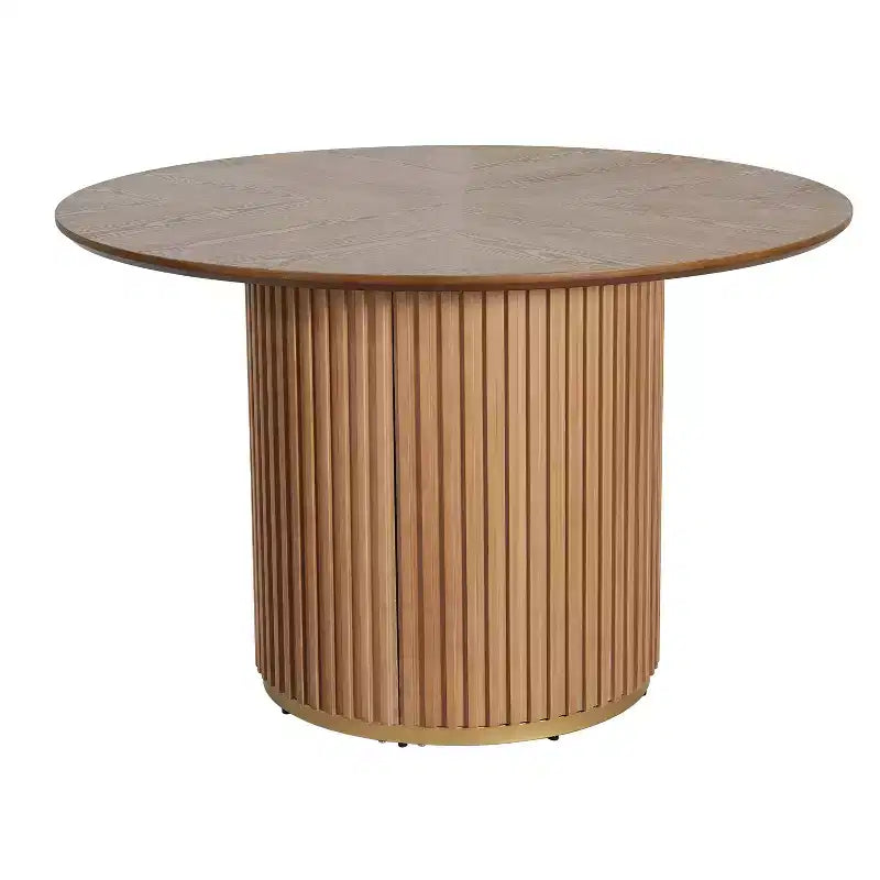 Christopher Knight Home Shankar, set da pranzo moderno da 5 pezzi con tavolo rotondo e sedie imbottite in legno di caucciù
