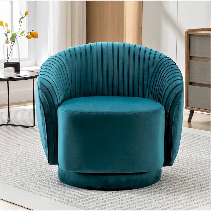 Poltroncina girevole Milvo Small in velluto
