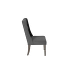 Set da pranzo allungabile Best Quality Furniture da 9 pezzi, in stile rustico grigio