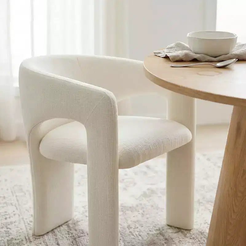 Set Tavolo da Pranzo Piccolo per 2, Sedie Imbottite Beige, Tavolo da Pranzo Rotondo con Piedistallo, Mobili da Cucina Moderni e Compatti-Panipeachy