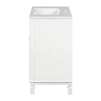 Mobile Bagno Moderno da 90cm con Lavabo Integrato e Specchiera, 2 Ante e 2 Cassetti