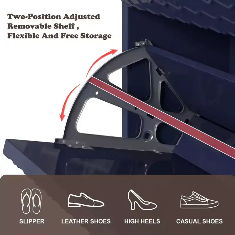 CLIHOME Scarpiera da Ingresso con 24 Paia, Organizzatore per Scarpe con Cassetti a Ribalta, Scaffale Armadio Porta Scarpe