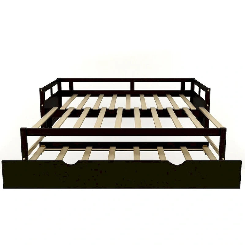 Divano Letto Estensibile con Letto Estraibile, Divano Letto in Legno con Letto Estraibile