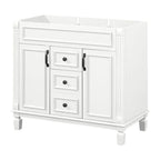 Mobile Bagno Moderno da 90cm con Lavabo Integrato e Specchiera, 2 Ante e 2 Cassetti